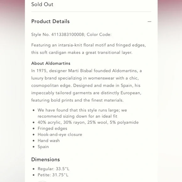 🎉RARE🎉 ANTHROPOLOGIE NWOT Aldomartins Floral Intarsia Cardigan Size L. - Picture 13 of 16